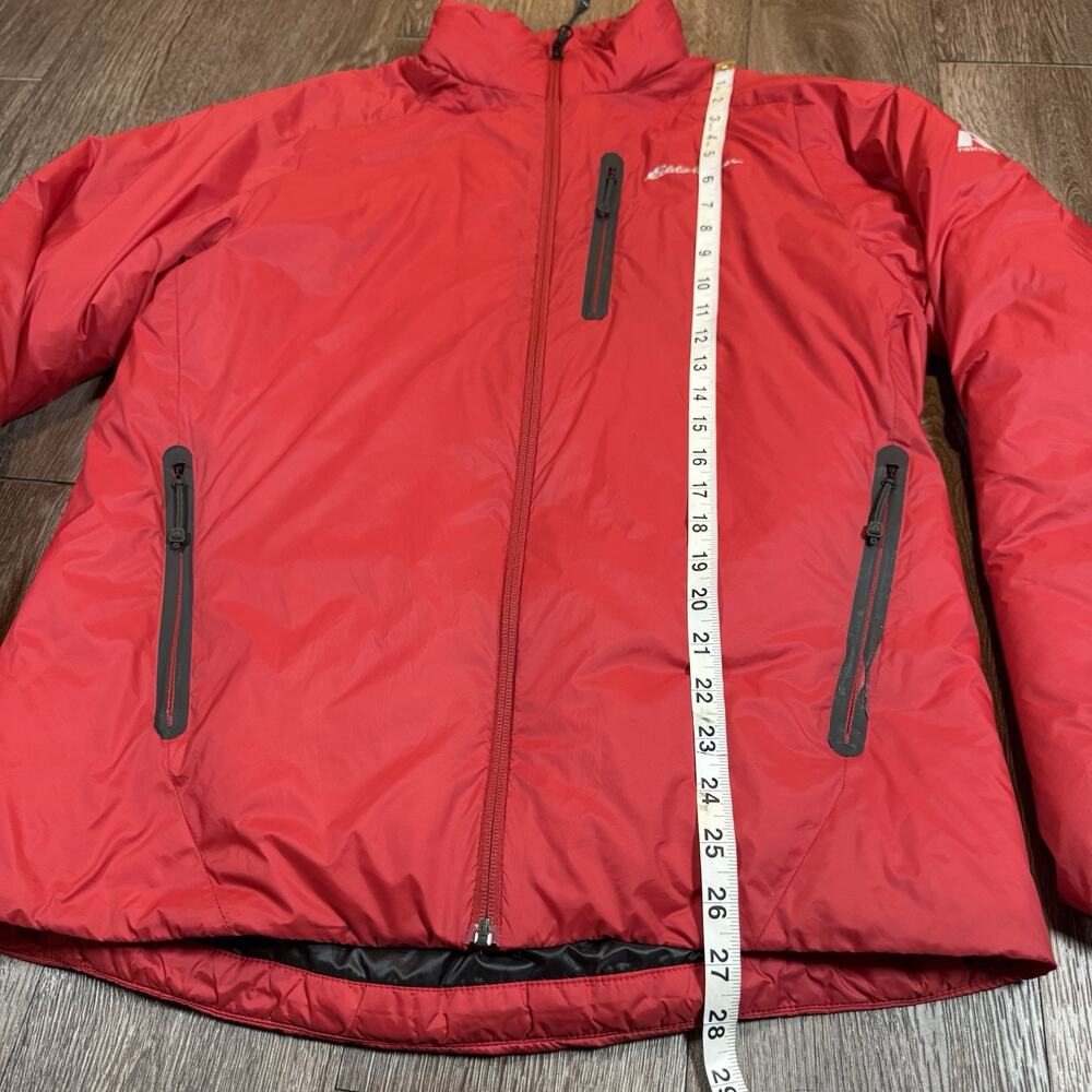 Eddie Bauer Goose Down Puffer Jacket Mens Medium Red Evertherm First Ascent - Picture 7 of 12